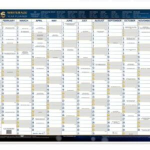 Writeraze 2026 Laminated Wall Planner 500X700MM Framed