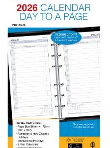 Daily Dated Debden Dayplanner Personal Refill Pr2100 2026