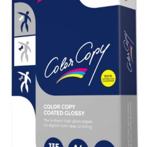 Color Copy Mondi Gloss Coated A4 135Gsm White Paper 250 Sheets