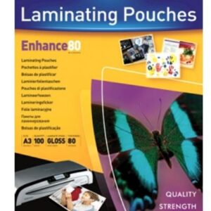 Fellowes Gloss Laminating Pouches Pack 100 A3 80 Micron