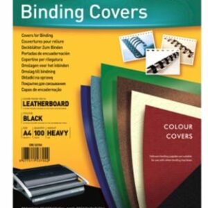 Fellowes A4 Leatherboard Binding Cover Pack 100 Black