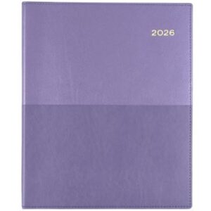 Vanessa A4 Short Week Quarto 260x210mm Vertical Lilac Purple 2026 Diary 325.V55-26
