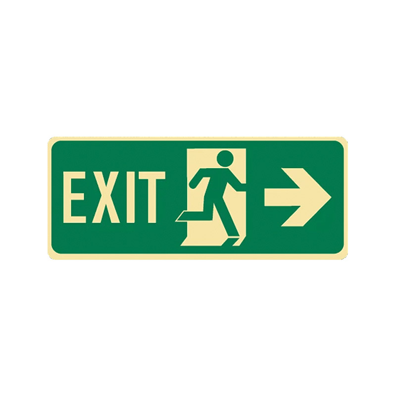 GLO FLOOR SIGN EXIT MAN/RR ARR/R