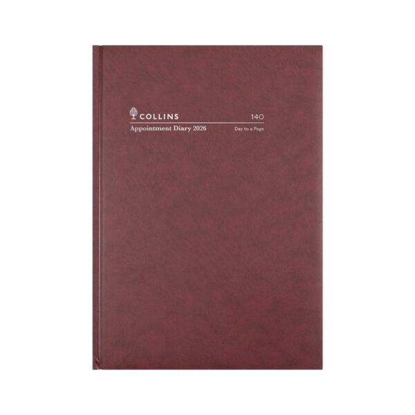 Diary Collins 140.P78-26 Appointment 140 A4 15 Minutes Day To A Page Burgundy 2026 - Image 2