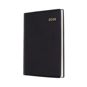 Diary Collins Belmont 137 A7 Padded Pocket Day To A Page Pvc Black 2026 137.V99-26