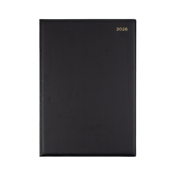 Collins Belmont Padded Diary A4 Day To A Page Black 2026 30 Min Appt 8:00Am-6:00Pm 147.V99-26 - Image 2