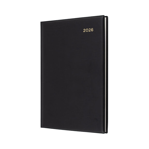 Collins Belmont Padded Diary A5 Week To An Opening Black 2026 1 Hour Appt 9:00Am-5:00Pm 387.V99-26