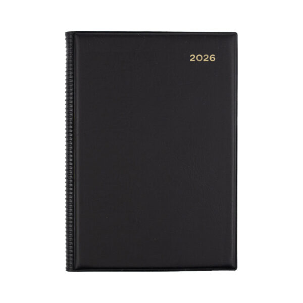 Collins Belmont Padded Diary A5 Week To An Opening Black 2026 1 Hour Appt 9:00Am-5:00Pm 387.V99-26 - Image 2