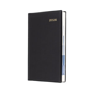 Diary 2026 Belmont Padded Octavo Day To Page Monthly Tabs Black 130X190MM 61PA.V99-26