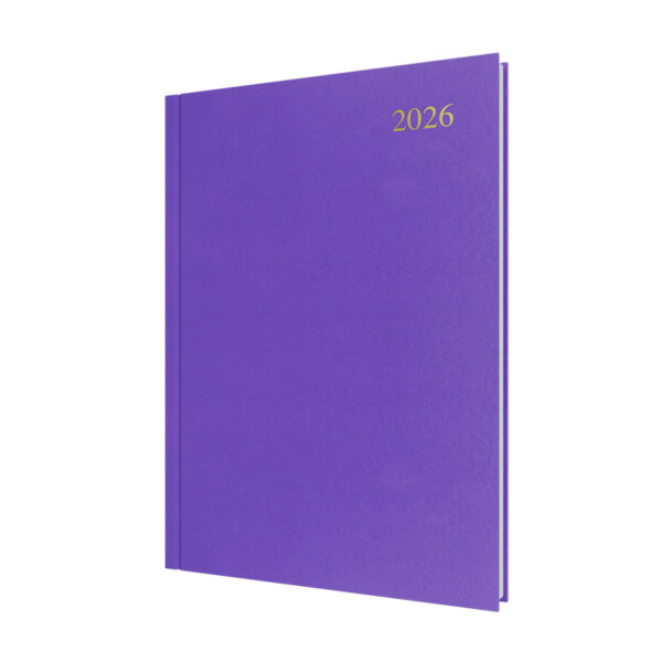 Diary 2026 Collins Essa41.55 A4 Essential Day To Page Purple