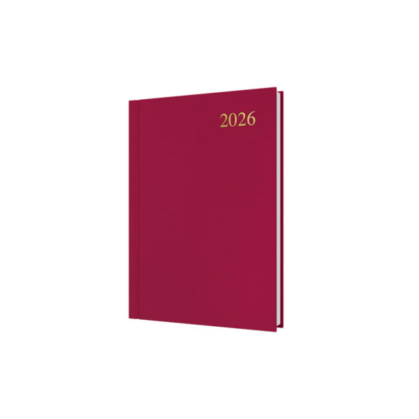 Diary 2026 Collins Essa51.78 A5 Essential Day To Page Maroon