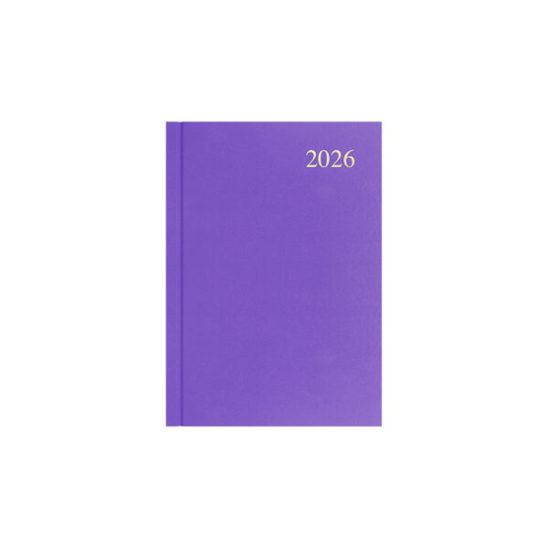 Diary 2026 Collins Essa51.55 A5 Essential Day To Page Purple - Image 2