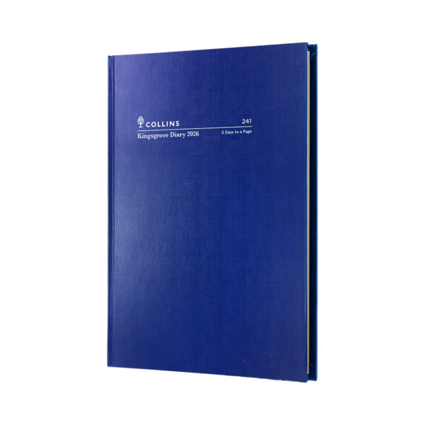 Collins Kingsgrove Series A4 Two Days To A Page 2026 1 Hour 8Am- 500Pm Diary 241.P59-26 Blue