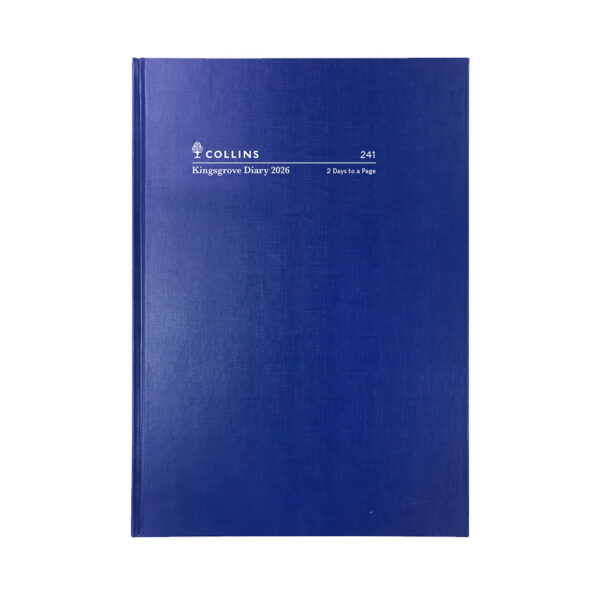 Collins Kingsgrove Series A4 Two Days To A Page 2026 1 Hour 8Am- 500Pm Diary 241.P59-26 Blue - Image 2
