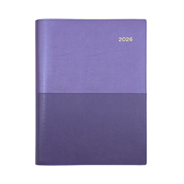 Diary 2026 Collins A4 Vanessa Day To Page Pu Lilac Purple 145.V55 - Image 2