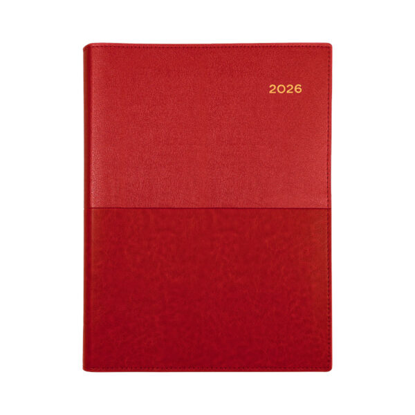 Diary 2026 Collins A5 Vanessa Day To Page Pu Red 185.V15-26 Sold Out for 2026