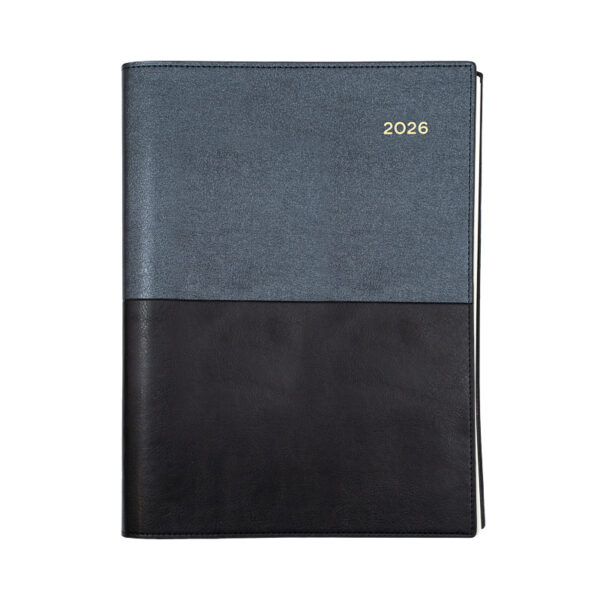 Collins Vanessa Diary Black A4 Two Days To A Page 1 Hour 2026 Spiral Bound 245.V99-26 - Image 2