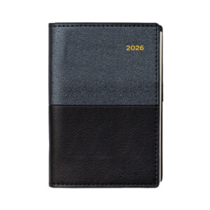 Collins Vanessa 355 Diary Black B7R Week To An Opening 80X125MM 2026 Spiral Bound 355.V99-26