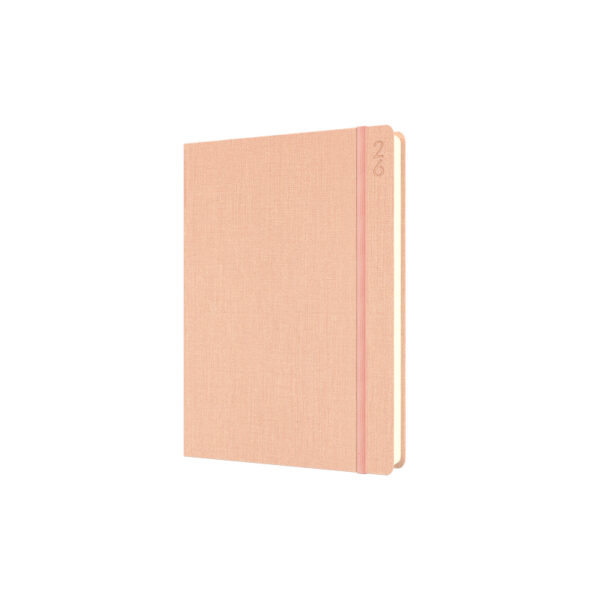 Diary 2026 Debden A5 Designer A5 Dtp D18.P51-26 Textured Fabric Peach
