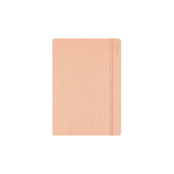 Diary 2026 Debden A5 Designer A5 Dtp D18.P51-26 Textured Fabric Peach - Image 2