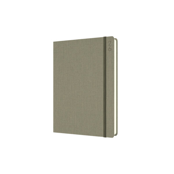 Diary 2026 Debden A5 Designer A5 Dtp D18.P52-26 Textured Fabric Green