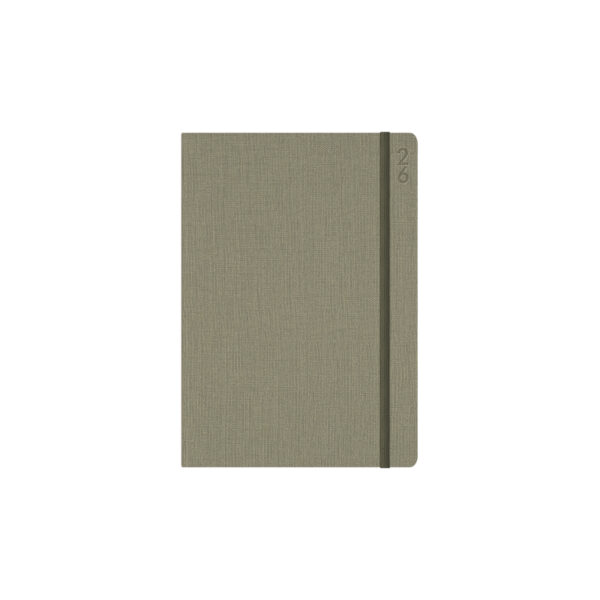 Diary 2026 Debden A5 Designer A5 Dtp D18.P52-26 Textured Fabric Green - Image 2