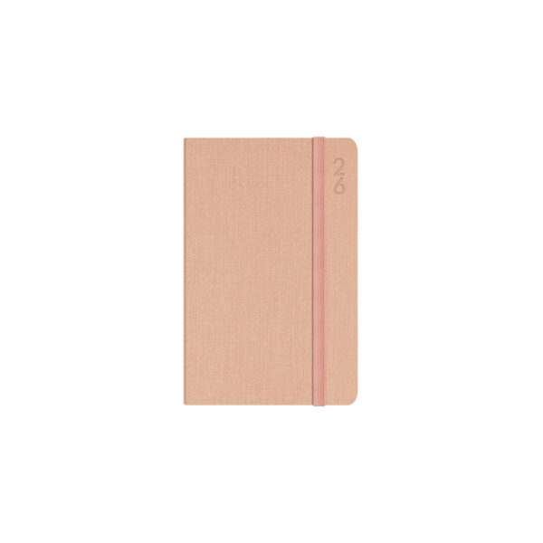 Diary 2026 Debden D36 Pocket Designer Wtv D36.P51-26 Textured Fabric Peach 85X132MM - Image 2