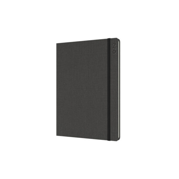 Debden Designer Diary A5 Week To View D38.P98-26 Charcoal Textured Fabric 2026