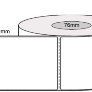 Thermal Direct Label 100mm x 150mm x 76mm With Perforation 1000 labels per roll 4 rolls per box