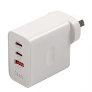 Stat 65W GaN USB-A And USB-C Fast Wall Charger White