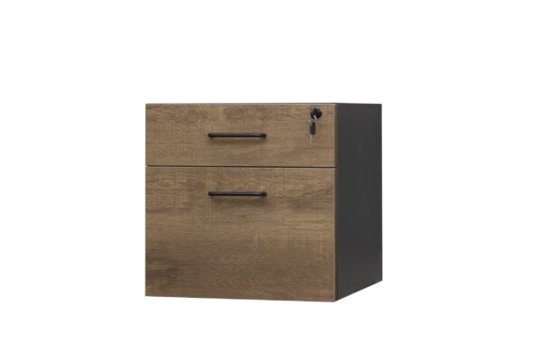 Fixed Desk Pedestal 1 Drawer + 1 File OMJ-FP2-CS/WH-WT/CH-VW/WH - Image 4