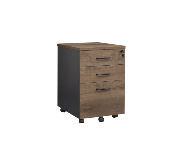 Mobile Pedestal 2 Drawers + 1 File OMJ-M3-CS/WH-WT/CH-VW/WH - Image 3