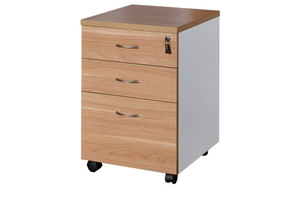 Mobile Pedestal 2 Drawers + 1 File OMJ-M3-CS/WH-WT/CH-VW/WH - Image 4