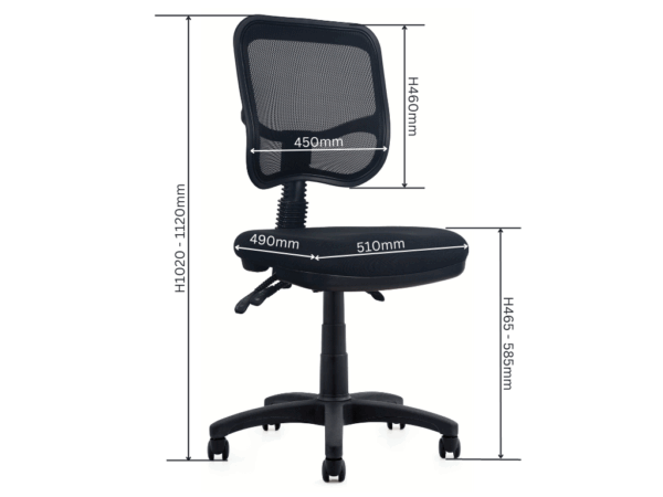 CLASSIC MESH BACK CHAIR – Medium Back GOPW-CT07MMBK - Image 3
