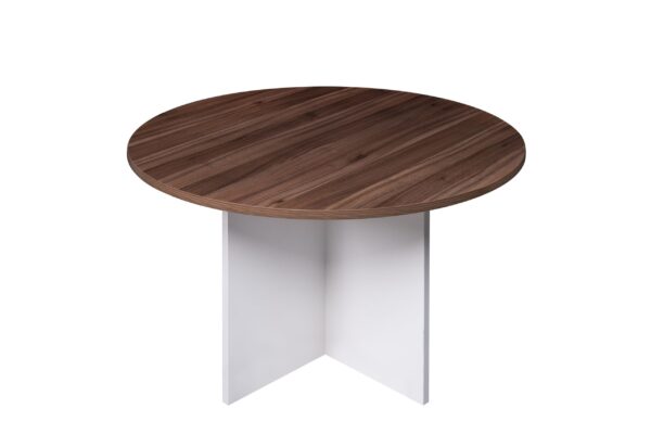 Round Meeting Table Cross Base OMJ-MT09/MT12-CS/WH-WT/CH-VW/WH - Image 3