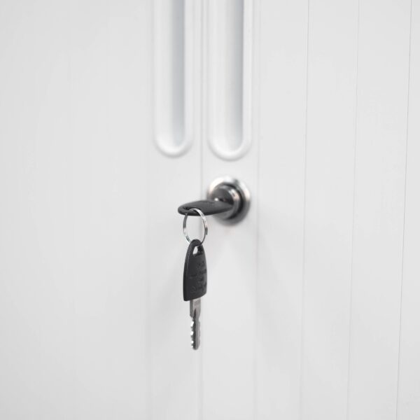 Metal Tambour Storage Cupboard - Image 2