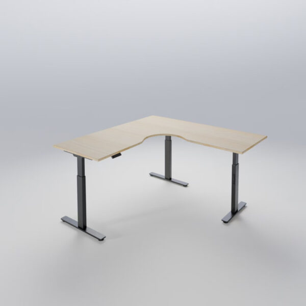 Altura Pro Height Adjustable L-Shape Desk Frame GOPD-ALT2WS-WH/BK
