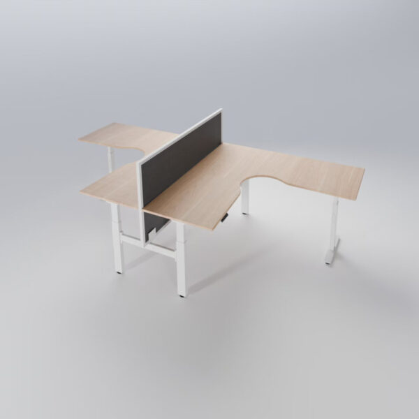 Altura Pro Height Adjustable L-Shape Desk Frame GOPD-ALT2WS-WH/BK - Image 10