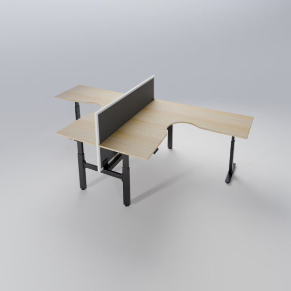 Altura Pro Height Adjustable L-Shape Desk Frame GOPD-ALT2WS-WH/BK - Image 8