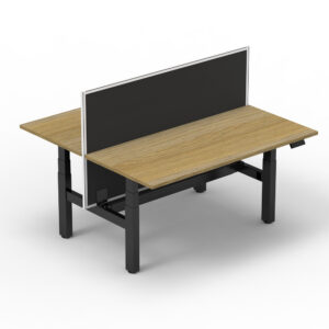 Altura Height Adjustable Twin Desk Frame – Dual Motors per workstation GOPNA-ALT3II-DOUBLEWH/BK