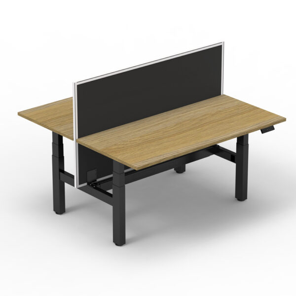 Altura Height Adjustable Twin Desk Frame – Dual Motors per workstation GOPNA-ALT3II-DOUBLEWH/BK