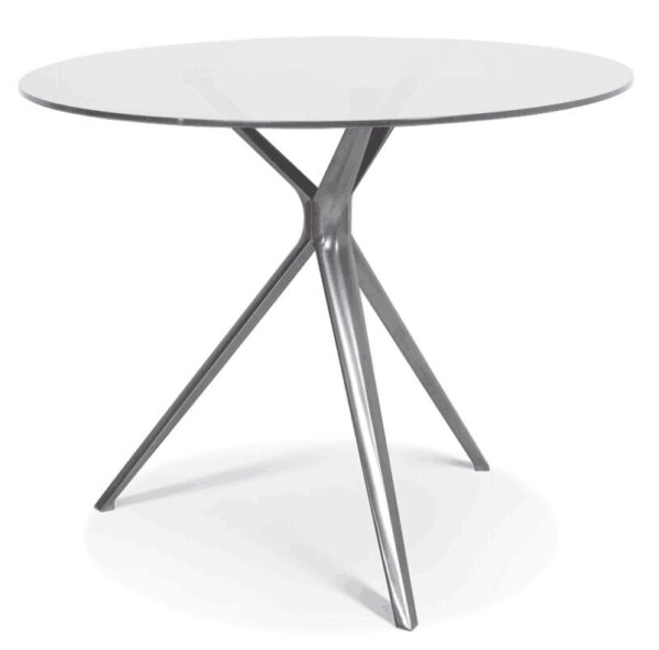FORZA ROUND MEETING TABLE GOPJ-MT09GLSBK/WH - Image 2