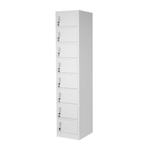 8 DOOR METAL STORAGE LOCKER – LIGHT GREY GOPHD-LK08S