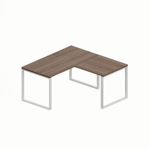 WorkSmart Series Single Corner Workstation Loop-Frame with Desktop