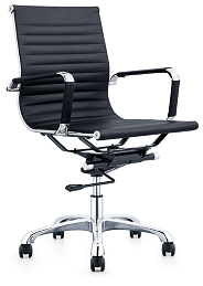 GOPW-SE23MPUBK LUNAR PU Office Chair – Medium Back