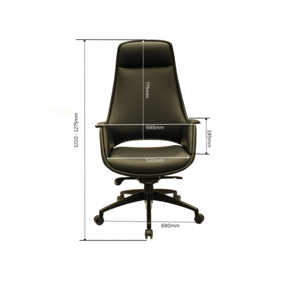 LAWSON HIGH BACK EXECUTIVE CHAIR GOPW-E25HBK/BKL-E25HAL/BE - Image 6