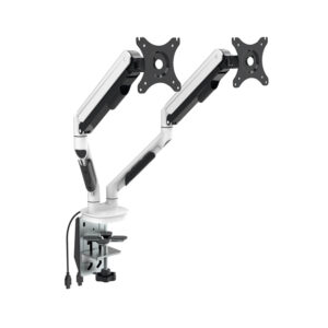 Dual Monitor Arm with USB Ports GOPLO-DLB-560D-WH/BK