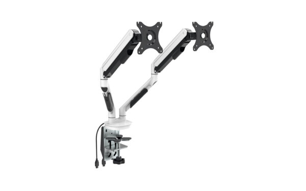 Dual Monitor Arm with USB Ports GOPLO-DLB-560D-WH/BK