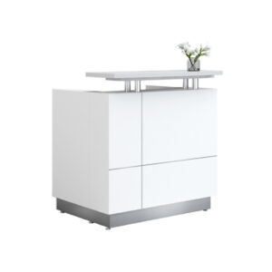 RECEPTIONIST COUNTER (Gloss White) GOP-RECEPTIONIST-WH/12WH