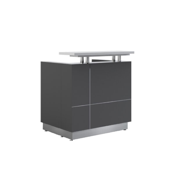 RECEPTIONIST COUNTER (Metallic Grey) GOP-RECEPTIONIST-GY/12GY